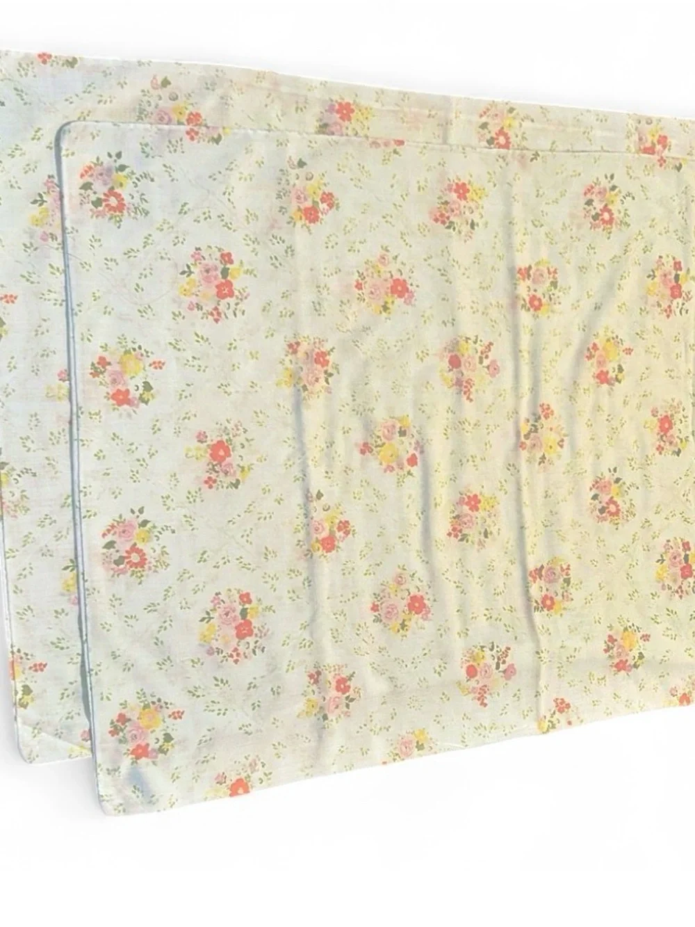 Vintage Floral Cotton Pillow Case set of two Queen size